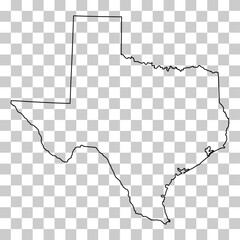 Poster - Texas map shape, united states of america. Flat concept icon symbol vector illustration