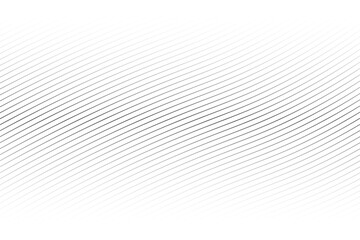 Poster - Abstract black and white background with curve lines and waves. Diagonal lines halftone effect.