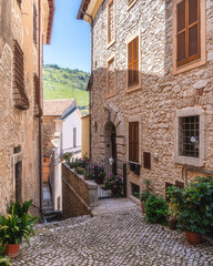  Scenic sight in Sonnino, beautiful village in the Province of Latina, Lazio, central Italy.
