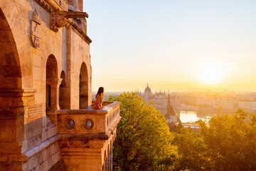 Beautiful woman in Budapest