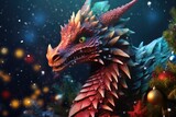 Fototapeta  - Dragon symbol of year 2024