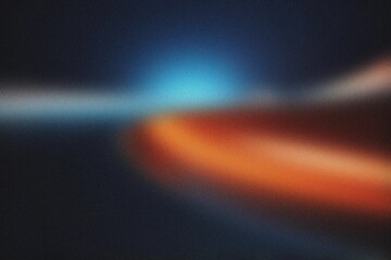 Wall Mural - orange blue abstract gradient on black background, grainy texture website header design, blurred viv