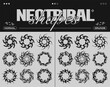 Collection of Neo Tribal circles. Gothic y2k sharp spikes with bones, grunge vector shape set