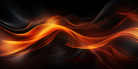 Poster - abstract futuristic background with gold glowing neon moving high speed wave lines and bokeh lights. Data transfer concept Fantastic wallpaper