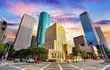 Houston - Skyline Panorama of City Hall and Downtown, Texas by night, USA