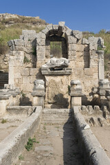 Wall Mural - Nymphaeum at the Acropolis bottom, Perga, Antalya, Turkey.Nymphée en bas de l’Acropole, Pergé, Antalya, Turquie.Nymphenbad unterhalb der Akropolis, Perge, Antalya, Türkei.