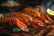 Delicious grilled lobster ready to eat. generative ai