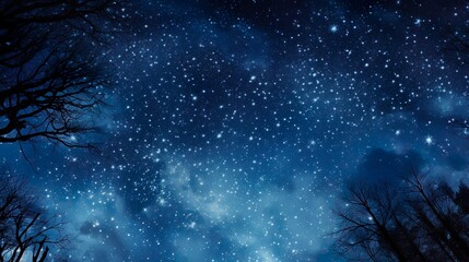 Wall Mural - Milky Way Galaxy with stars and space dusts during starry night. soft focus and noise due to long expose.