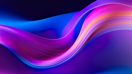 Wall Mural - Abstract Neon Purple and Blue Color Light Beam. Horizontal Line Glowing Background.