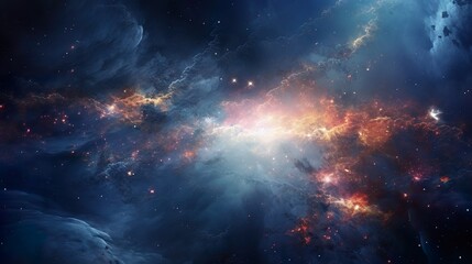 Wall Mural - Milky way galaxy with star and space dust in the universe and deep planet night sky background