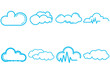 set cloud logo design vector sign