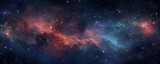 Fototapeta Fototapety kosmos - Colorful, stars and space background, panorama universe wallpaper panorama. Generative Ai.
