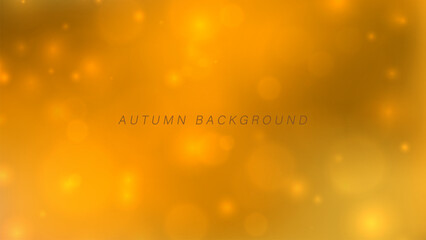 Aufkleber - Autumn blurred background with bokeh effect. Graphic template for Fall season creative graphic design. Vector illustration.