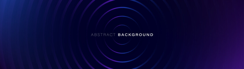 Fototapete - Abstract blue and purple lines digital dynamic water drop wave on dark background. Futuristic hi-technology concept. Sound wave. Vector illustration