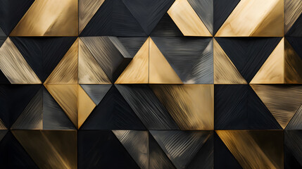 Poster - Generative AI : Marble with golden texture background vector illustration