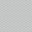 © Alessio - Metallic black mesh on a white background. Crossed diagonal lines. Wavy wires structure. Geometric texture. Seamless repeating pattern. Vector illustration.
