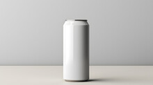 3d Mokup Of Soda Or Beer Can On Surface Isolated On Grey Background