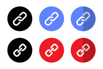 Poster - Url link chain icon vector illustration in flat style