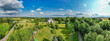 Park pałacowy i pałac Borynia w Jastrzębiu-Zdroju na Górnym Śląsku. Panorama z lotu ptaka w lecie.