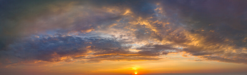 Wall Mural - beautiful summer sunset dramatic sky