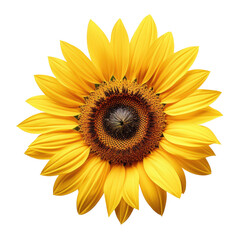 Canvas Print - transparent backround, isolated sunflower.