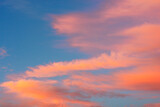 Fototapeta Zachód słońca - Cirrus clouds during sunset