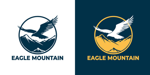 Eagle, mountain, sun, flying, freedom, nature, majestic, soaring, predator, wingspan, landscape.