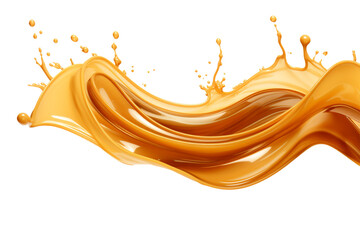 Wall Mural - Caramel, chocolate splash isolated on white