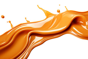 Wall Mural - Caramel, chocolate splash isolated on white