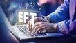 Exchange-traded fund, ETF, investment concept on virtual screen, 