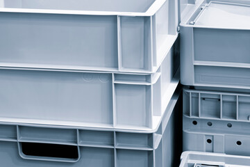 Aufkleber - Colorful plastic boxes, logistic concept