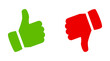 © dlyastokiv - Thumb up and thumb down sign. Up and down index finger sign - vector for stock