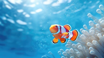 Wall Mural - Clown fish in the water