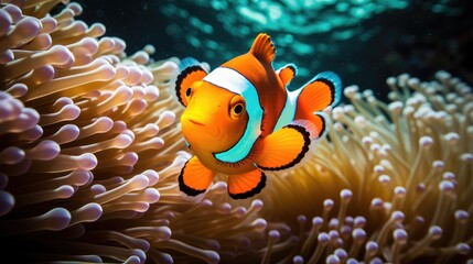 Wall Mural - Clown fish in the water