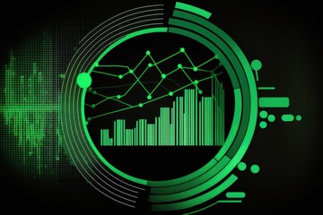 Poster - Abstract background technology concept in green light