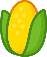 Sticker - Cartoon hand drawn corn icon