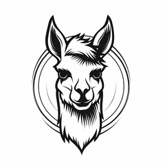 Wall Mural - Llama Logo Illustration