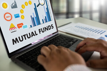 Poster - MUTUAL FUNDS business stock profit growth investment money income mutual banking asset economy interest mutual fund coins money saving