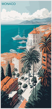 Monaco Travel Poster Design Concept