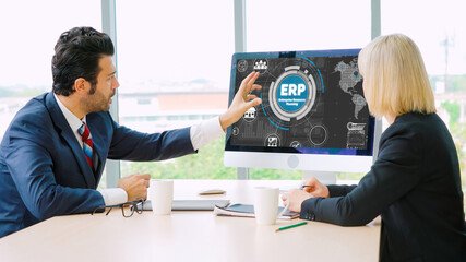 Poster - erp enterprise resource planning software for modish business to plan the marketing strategy