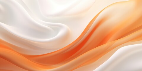 Abstract white and Orange textile transparent fabric. Soft light background for beauty products or other.