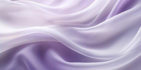 Abstract white and soft violet textile transparent fabric. Soft light background for beauty products or other.