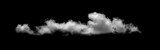 Fototapeta Perspektywa 3d - White cloud isolated on a black background realistic cloud