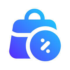 Poster - hand bag gradient fill icon