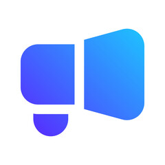 Sticker - megaphone gradient fill icon