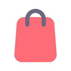 Wall Mural - shopping bag flat icon