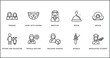 © IconArt - people outline icons set. thin line icons such as bedouin, serve, grace, father and daughter, female doctor, delivery woman, spindle vector.