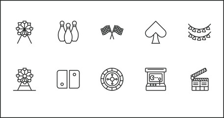 Poster - outline icons set. thin line icons such as ,