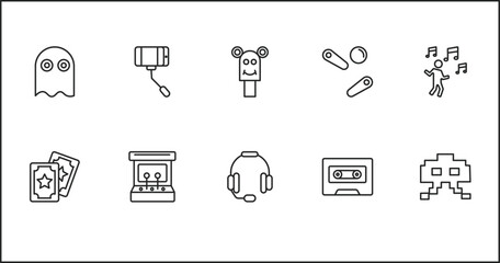 Poster - outline icons set. thin line icons such as ,