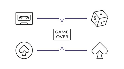 Poster - outline icons set. thin line icons such as ,